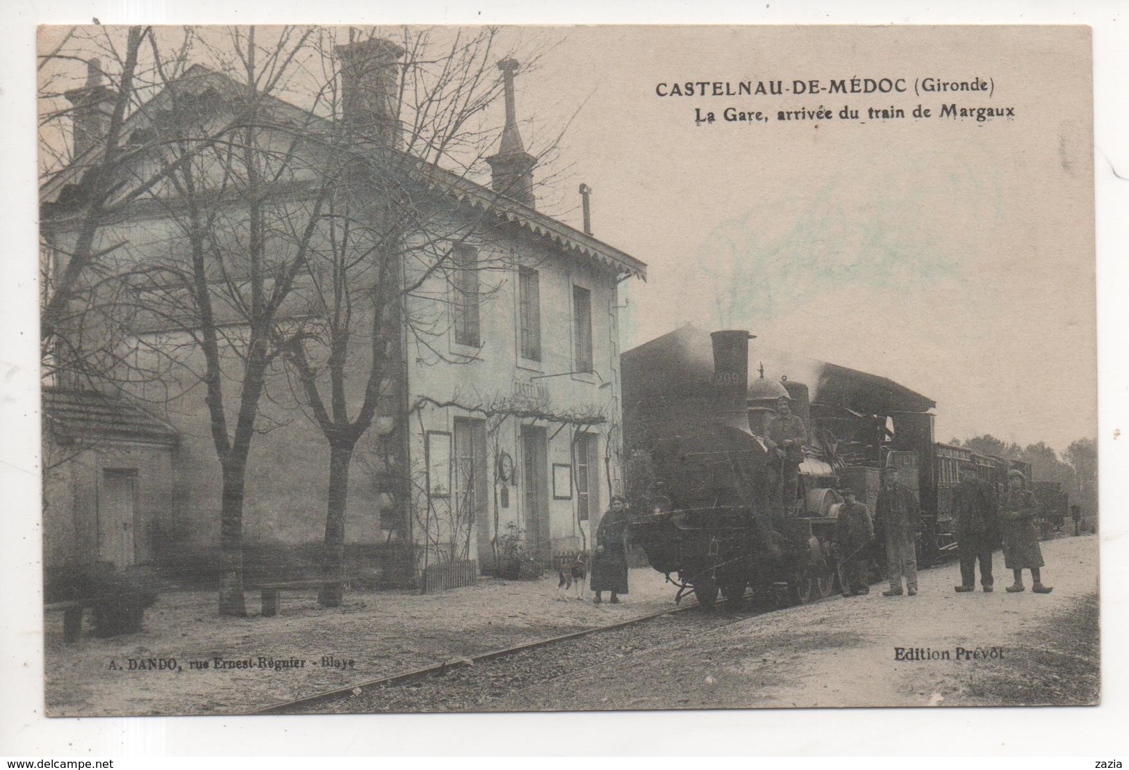 33.1134/ CASTELNAU DE MEDOC - La Gare Arrivée Du Train De Margaux - Autres & Non Classés