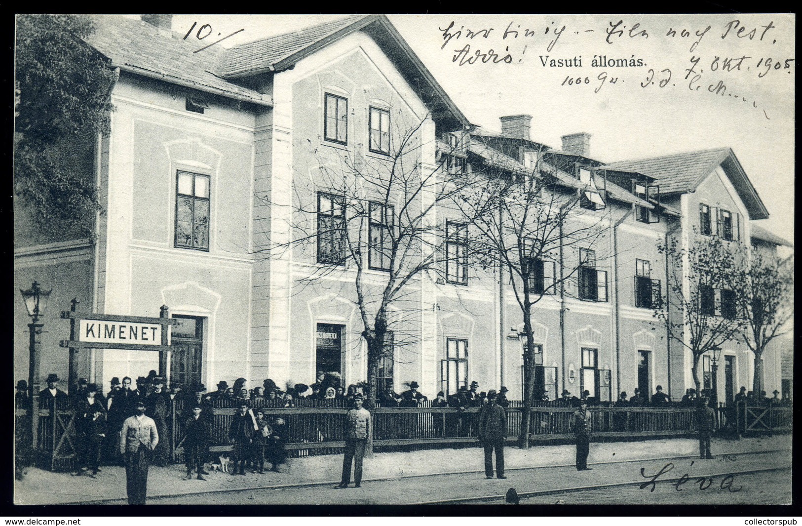 LÉVA / Levice 1905. Vasútállomás , Régi Képesap - Hungary