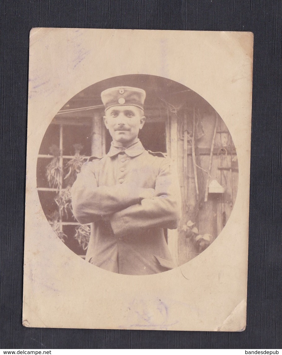 Photo Originale Portrait Militaire Armee Allemande  Felix Archen Marange Silvange Moselle 57 - Guerra, Militares