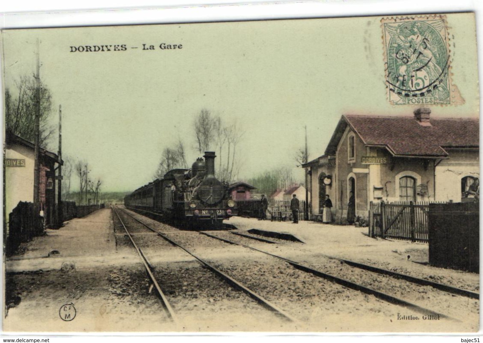 1 Cpa Dordives - Train En Gare - Dordives