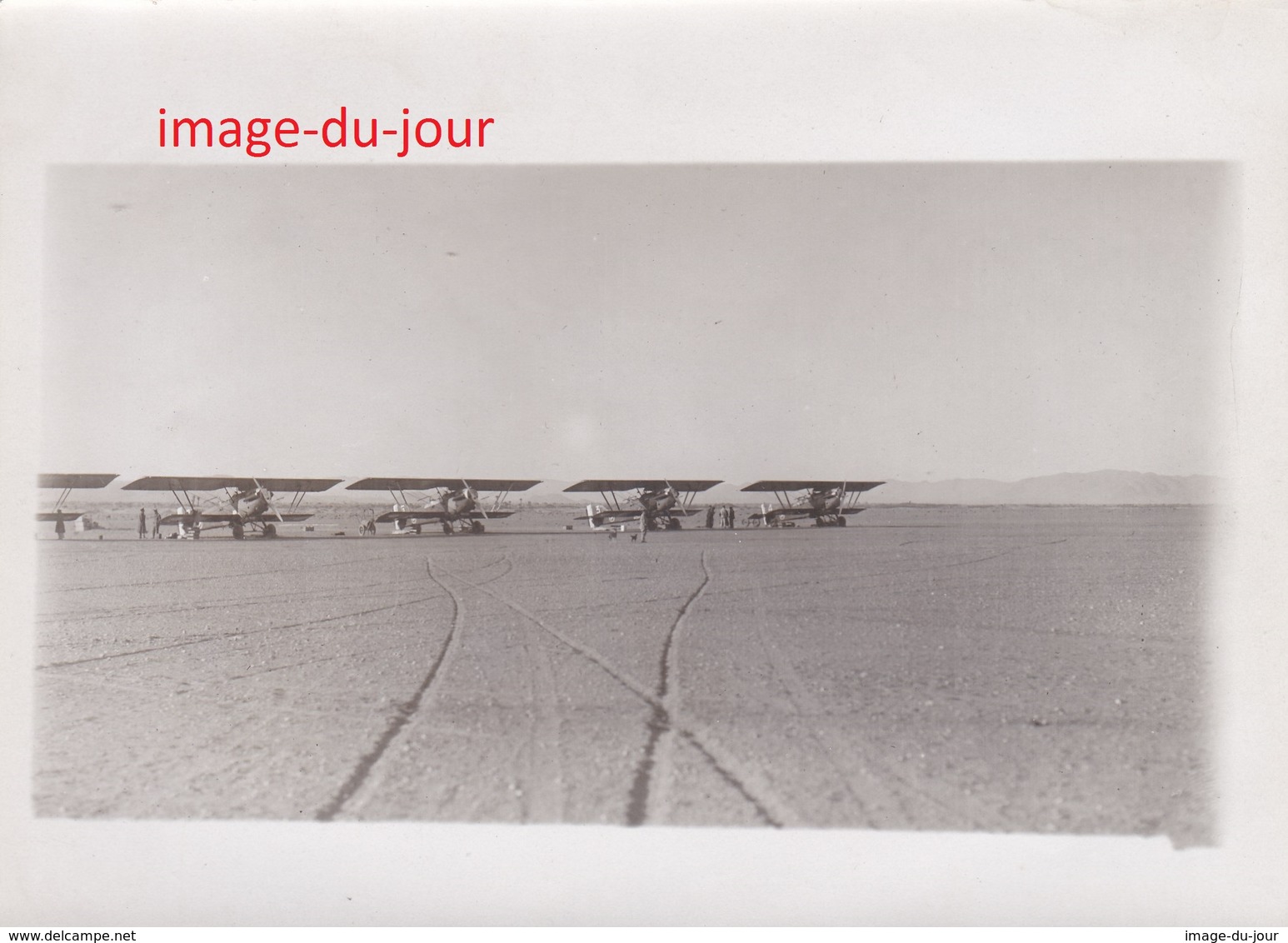 37e Regiment Aviation S.P RICH Photo Aerienne Maroc 1932 Avion Bi Plan - Aviation