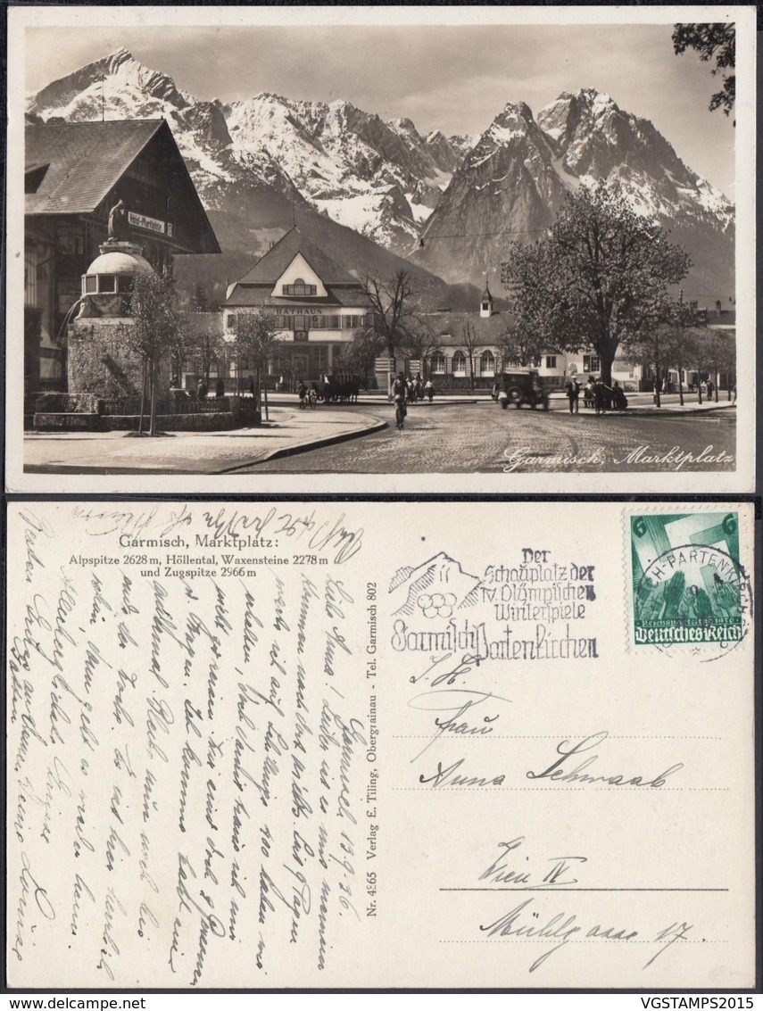 Allemagne 1936- CP Jeux Olympiques De Berlin (5G25266) DC1227 - Hiver 1936: Garmisch-Partenkirchen