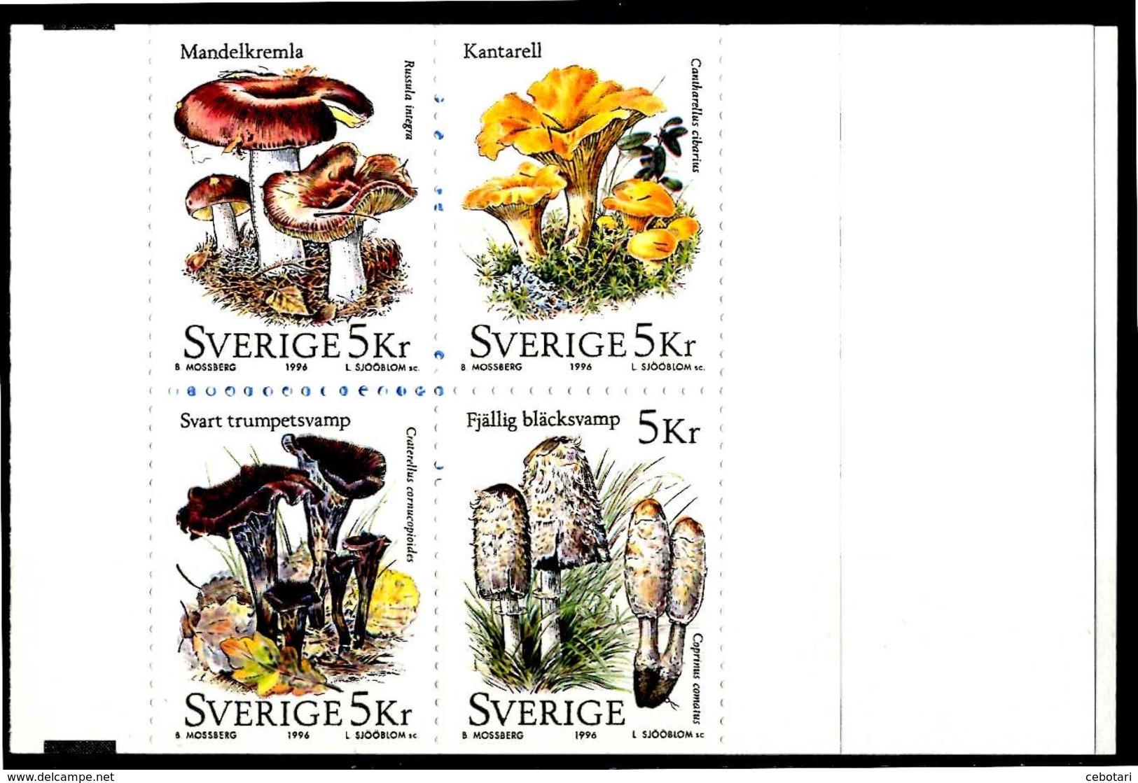 SVEZIA / SVERIGE 1996** - Funghi / Mushrooms - Booklet  MNH, Come Da Scansione. - Champignons