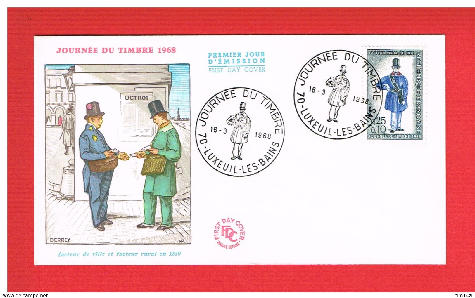 F.D.C - 1968 -  N° 1549 - ENVELOPPE PREMIER JOUR 16/03/1968 - JOURNEE DU TIMBRE 1968  - Y&T - COTE : 3.00 € - 1960-1969