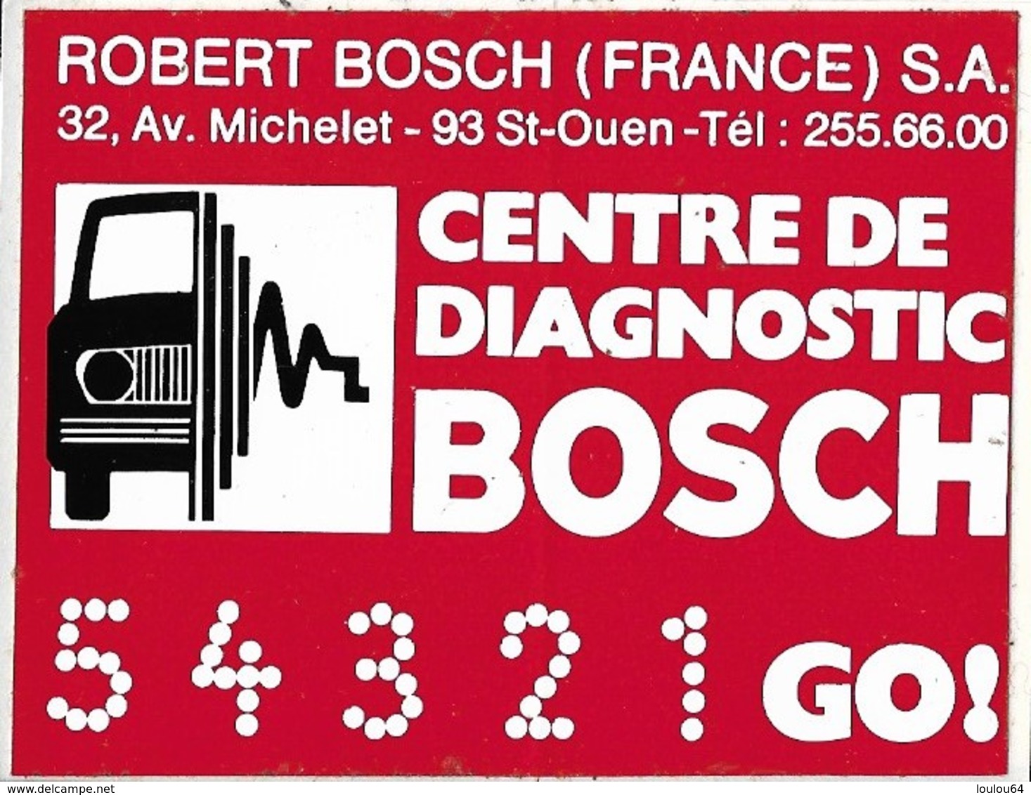 Autocollant - Automobiles - Centre De Diagnostic BOSCH - 9 X 7 Cm - - Stickers