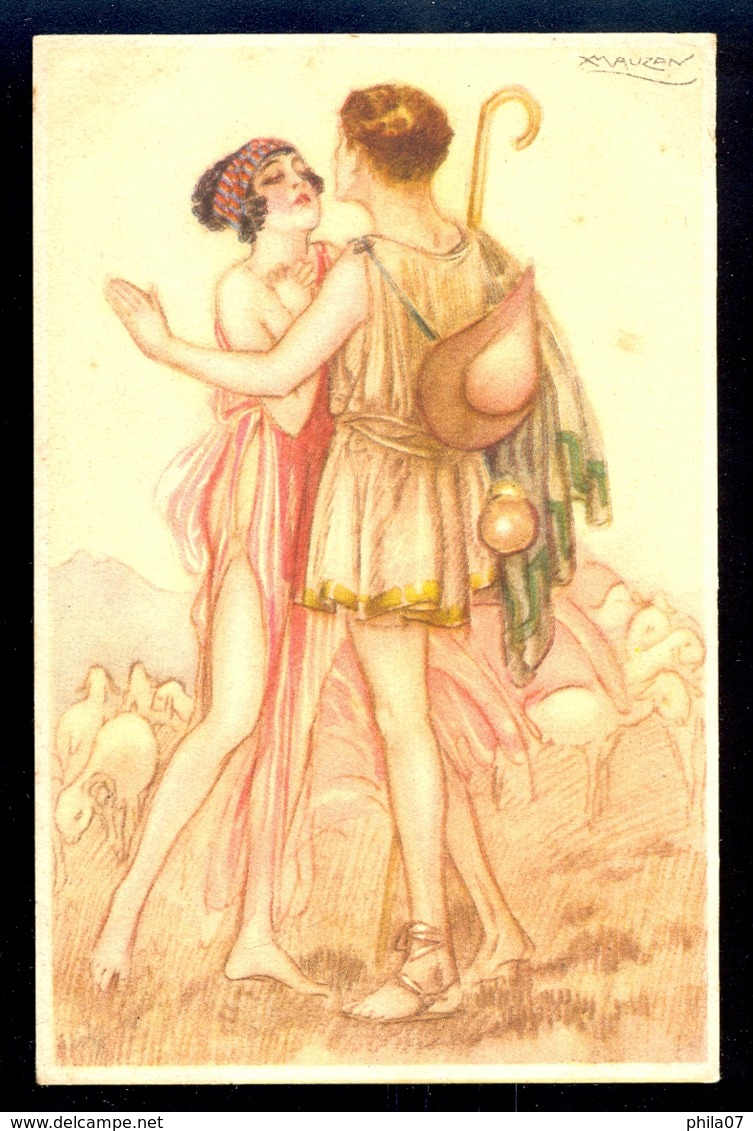 Mauzan - Woman And Man Kissing / 248-6 / Not Circulated Postcard, 2 Scans - Mauzan, L.A.