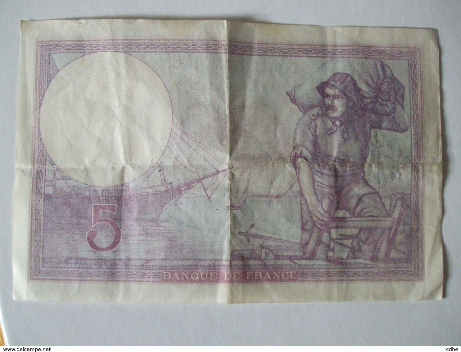 BILLET 5F 26 MAI 1933 SERIE P N° 283 - 5 F 1917-1940 ''Violet''