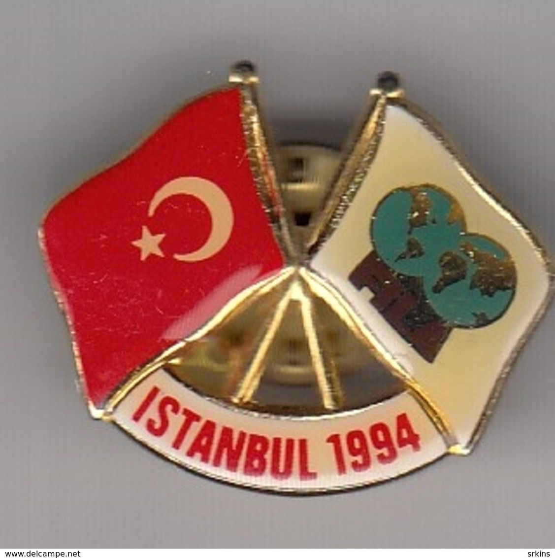 Pin Badge World Wrestling Championship Istanbul Turkey 1994 94 FILA - Wrestling
