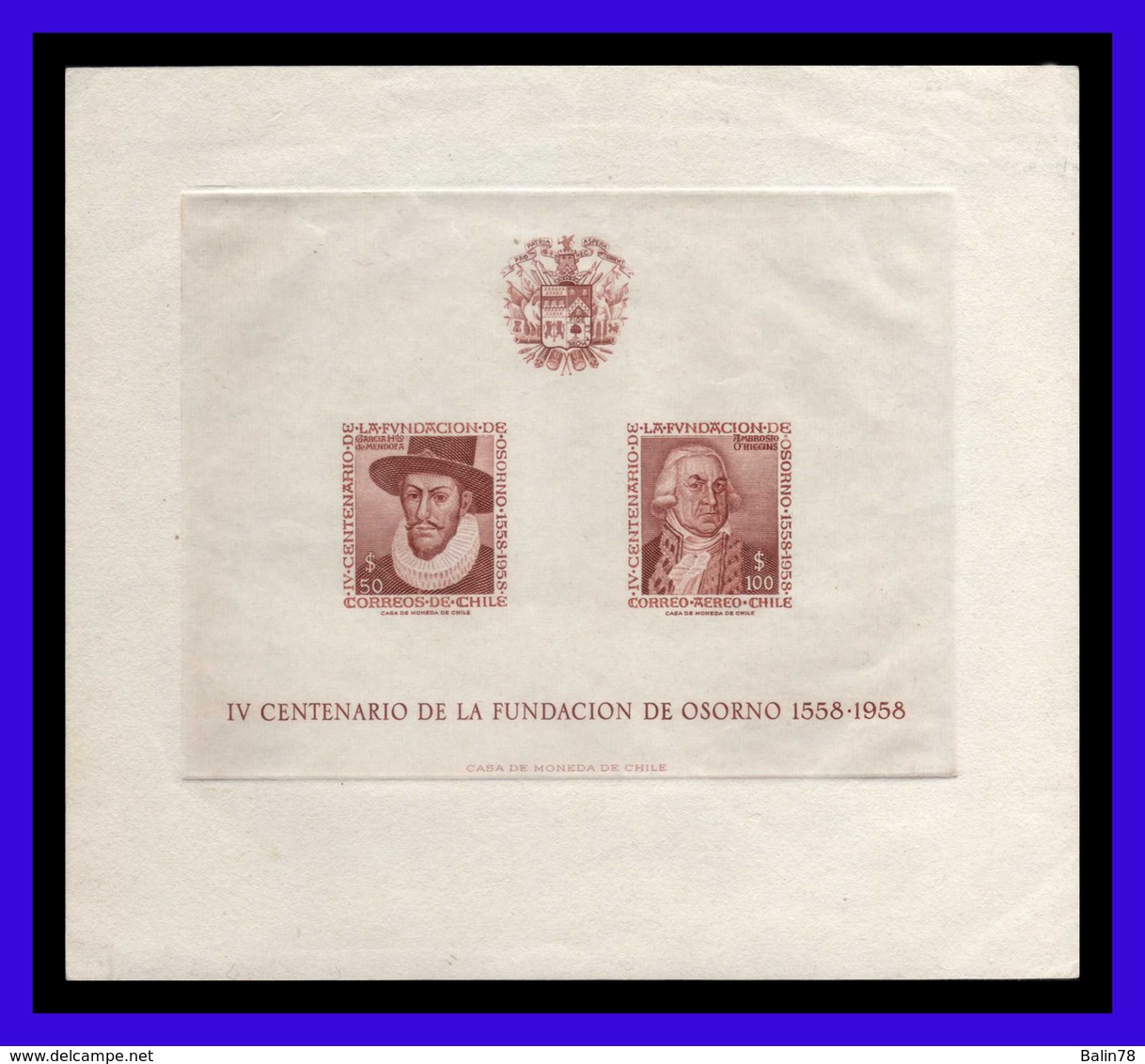 1958 - Chile - Sc. HB. C 193 - MNH - CHI- 116 - Chile