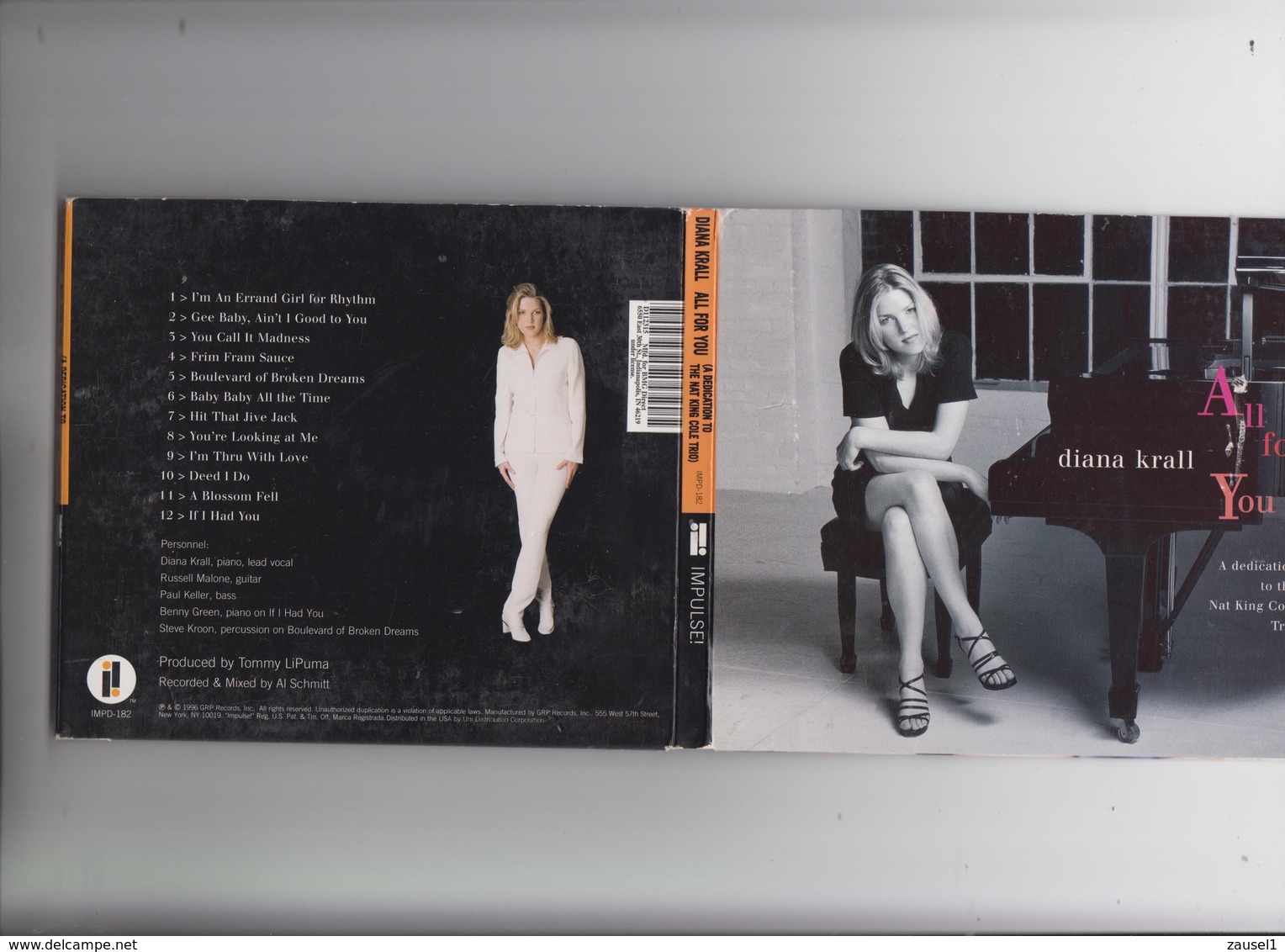 Diana Krall - All For You, A Dedication To The Nat King Cole Trio - Original CD - Country & Folk