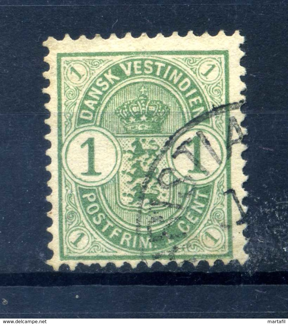 1900-03 ANTILLE N.16 USATO - Danimarca (Antille)
