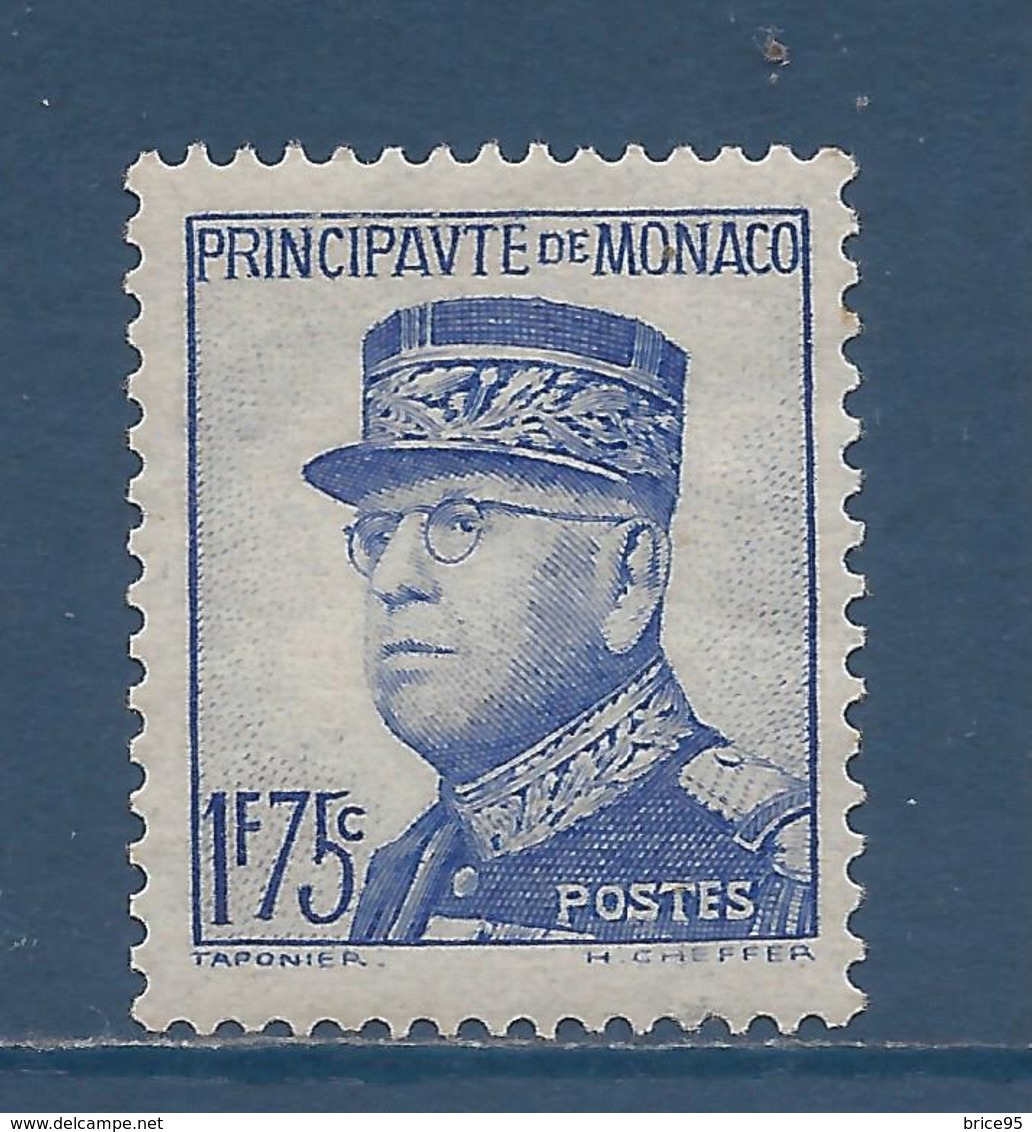 Monaco - YT N° 165 - Neuf Sans Charnière  - 1937 à 1939 - Neufs