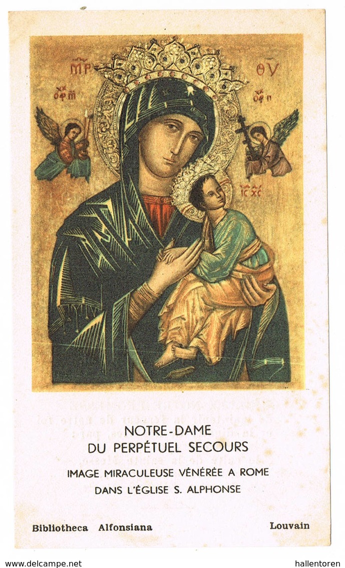 Berchem: 1954, Basilique Du  S.Coeur; Souvenir De La Mission Prêchée Du 13 Au 20 Juin 1954 (2 Scans) - Devotieprenten