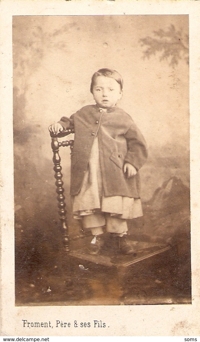 Photographie Par Froment Père & Fils à Lodève, Cette, St-Pons, Perpignan, Portrait Sur Chaise, Photo Cdv Ca 1870 - Anciennes (Av. 1900)