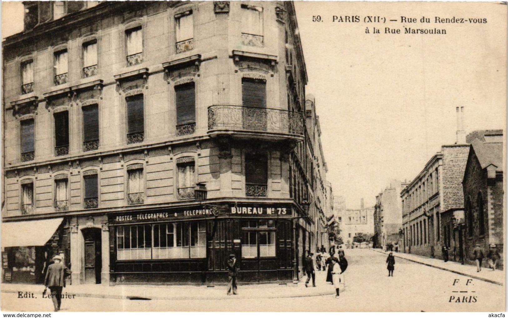 CPA PARIS 12e Rue Du Rendez-vous, A La Rue Marsoulan F. Fleury (573452) - Arrondissement: 12