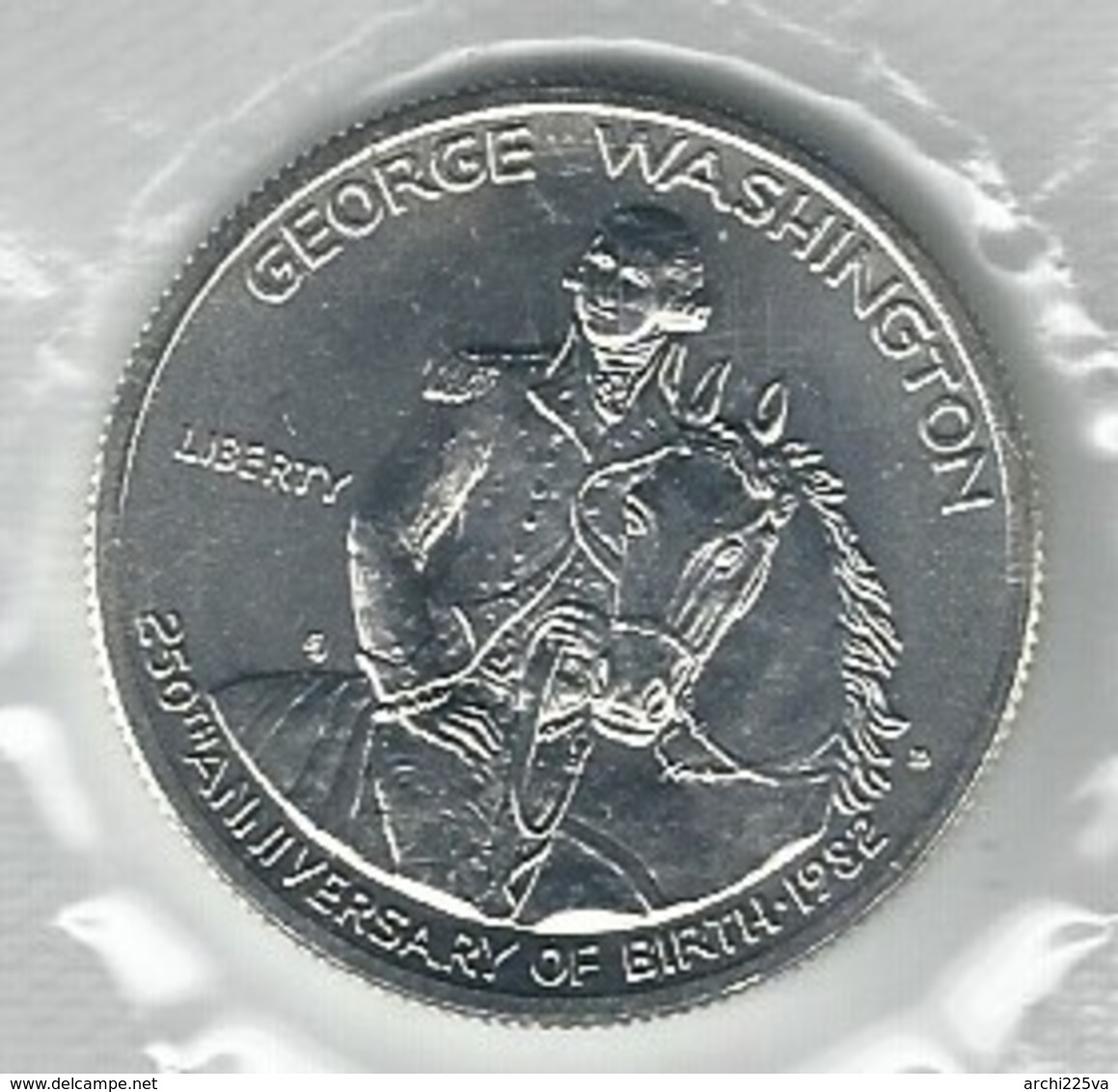 U.S.A. 1982 - George Waschington - HALF DOLLAR FDC - Argento / Argent / Silver - Conf. Originale (4 Foto) - Proof Sets