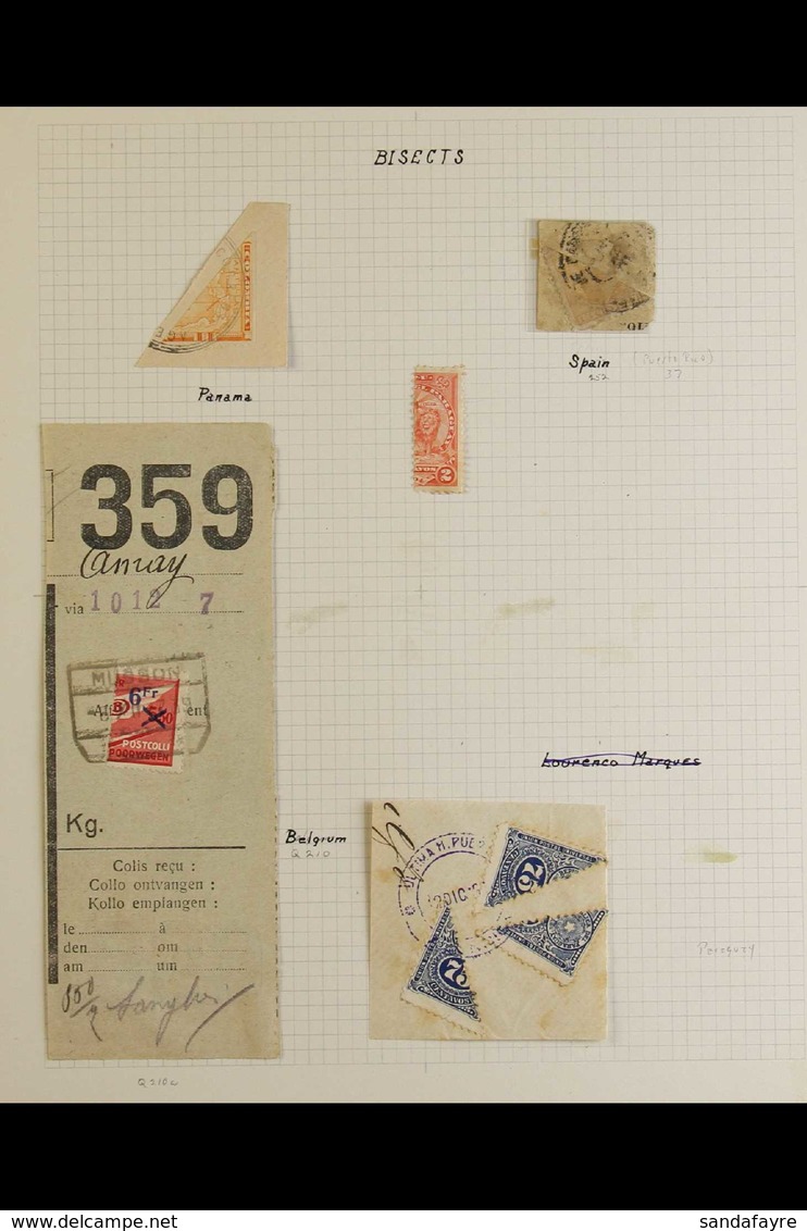 VARIETIES, ERRORS & SHADES Mostly 1890's To 1930's Old World Mint & Used Collection On Leaves, Includes Bisects On Piece - Andere & Zonder Classificatie