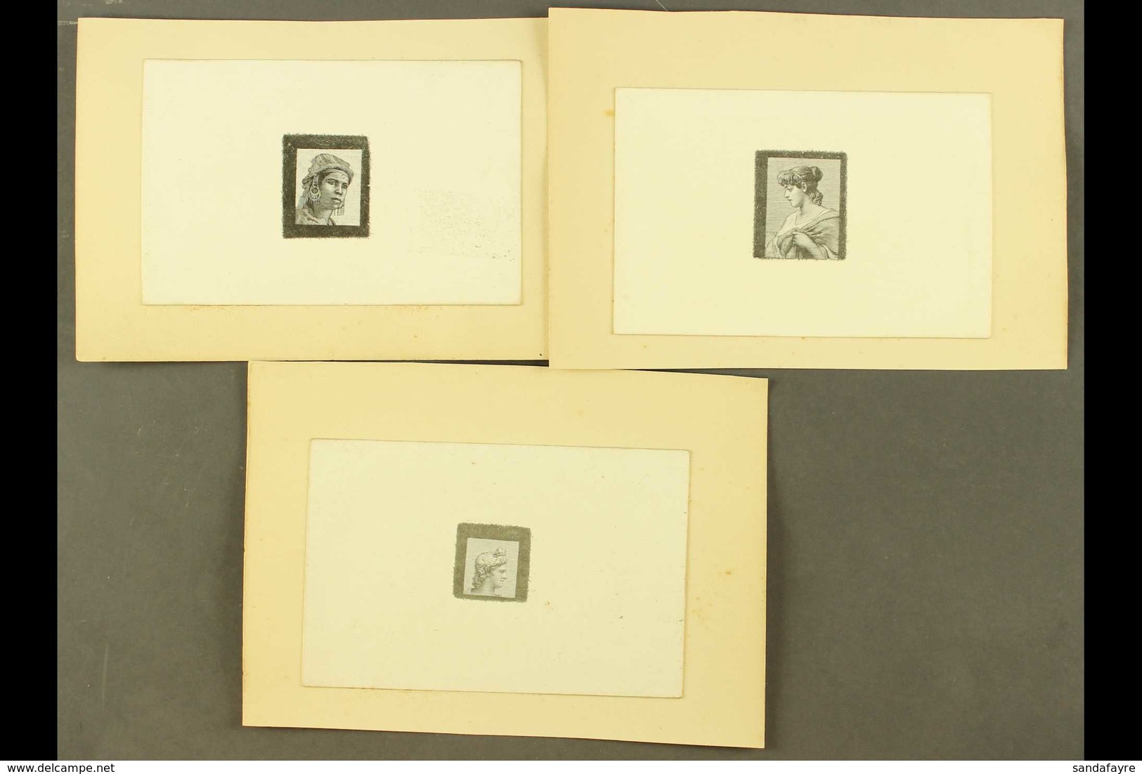 FEMALE PORTRAITS - DE LA RUE IMPERF DIE PROOFS A Lovely All Different 1890's Group Of Individual Stamp Sized Die Proofs  - Unclassified