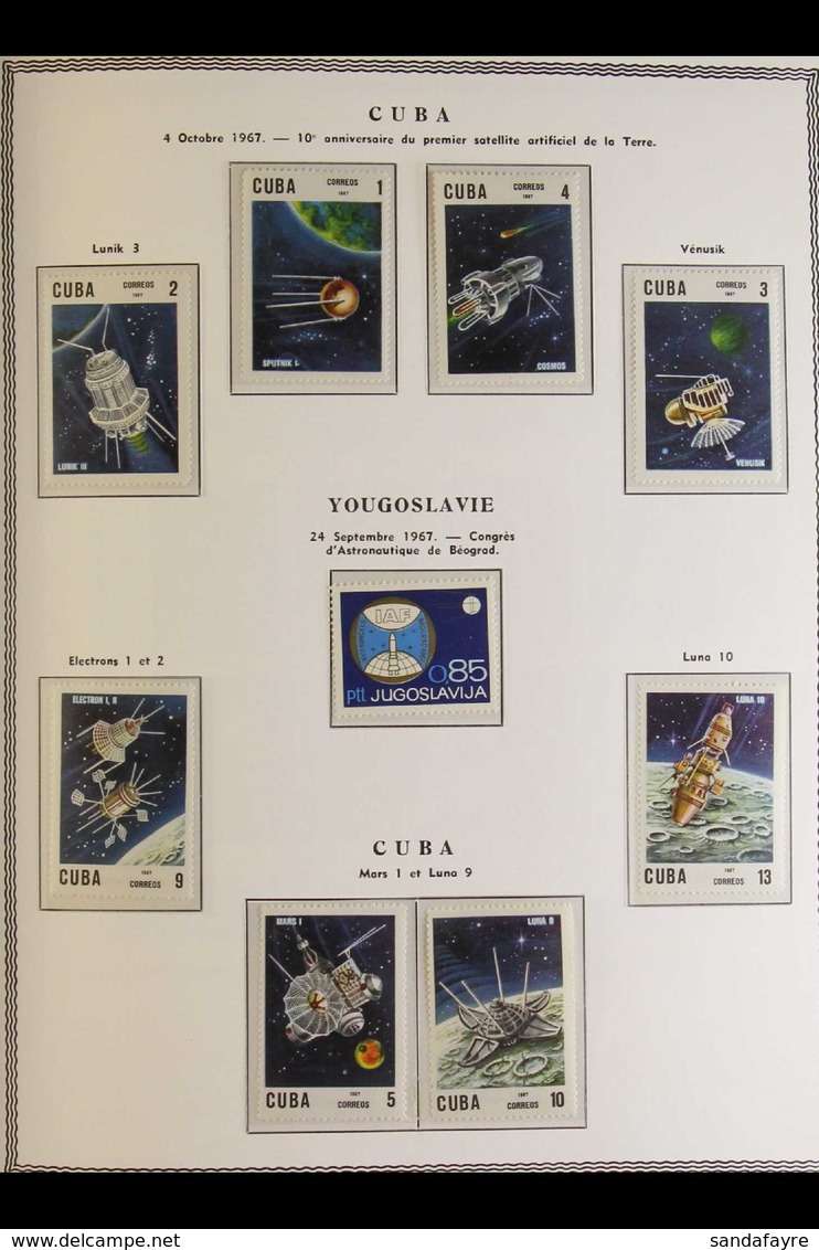 SPACE - SATELLITES 1957-1974 WORLD SUPERB NEVER HINGED MINT COLLECTION In A Hingeless Album, All Different, Includes Bul - Unclassified