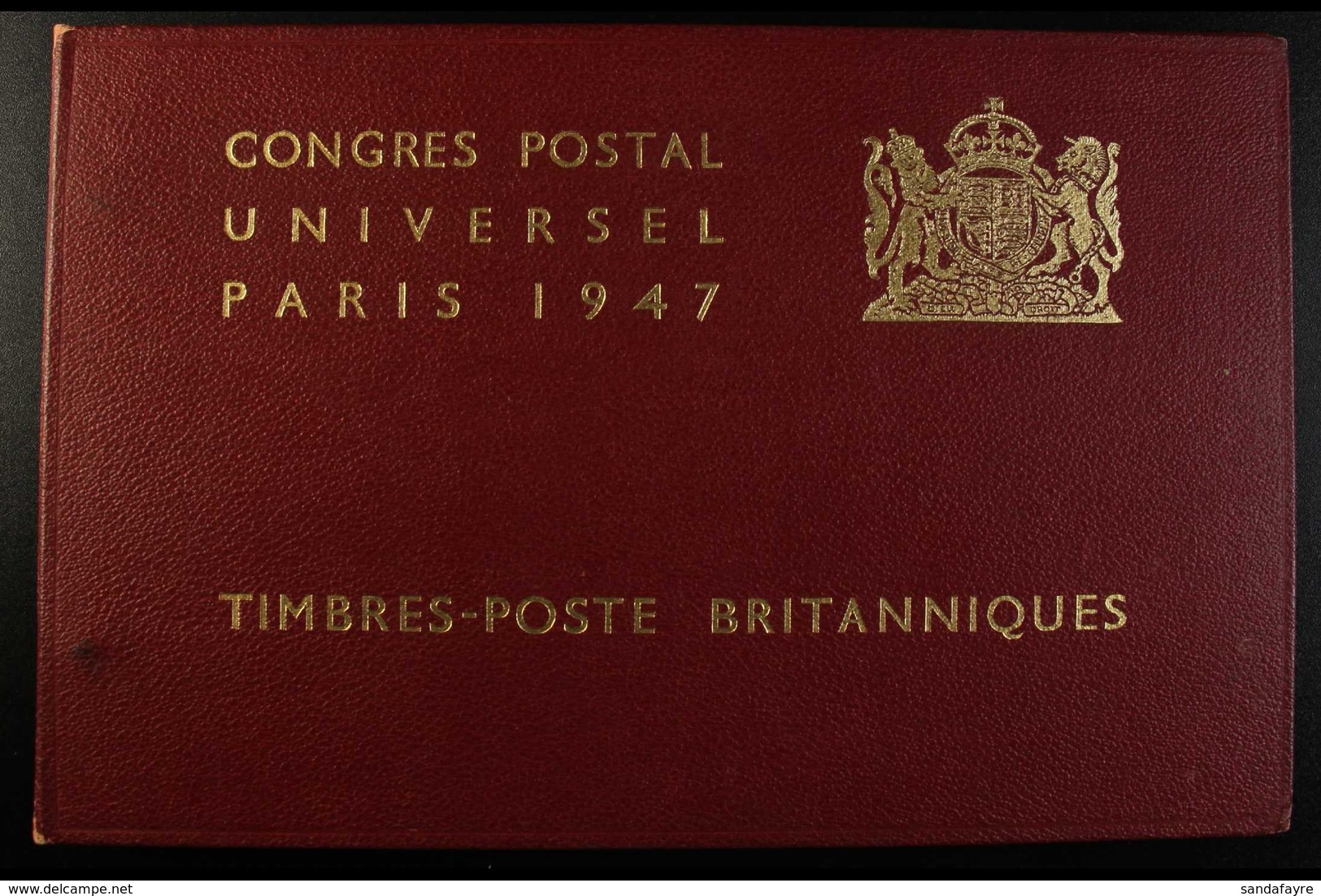 UPU 1947. A Great Britain Presentation Book With red Leather Cover With Gold Tooling, Includes Introduction About Rowlan - Zonder Classificatie