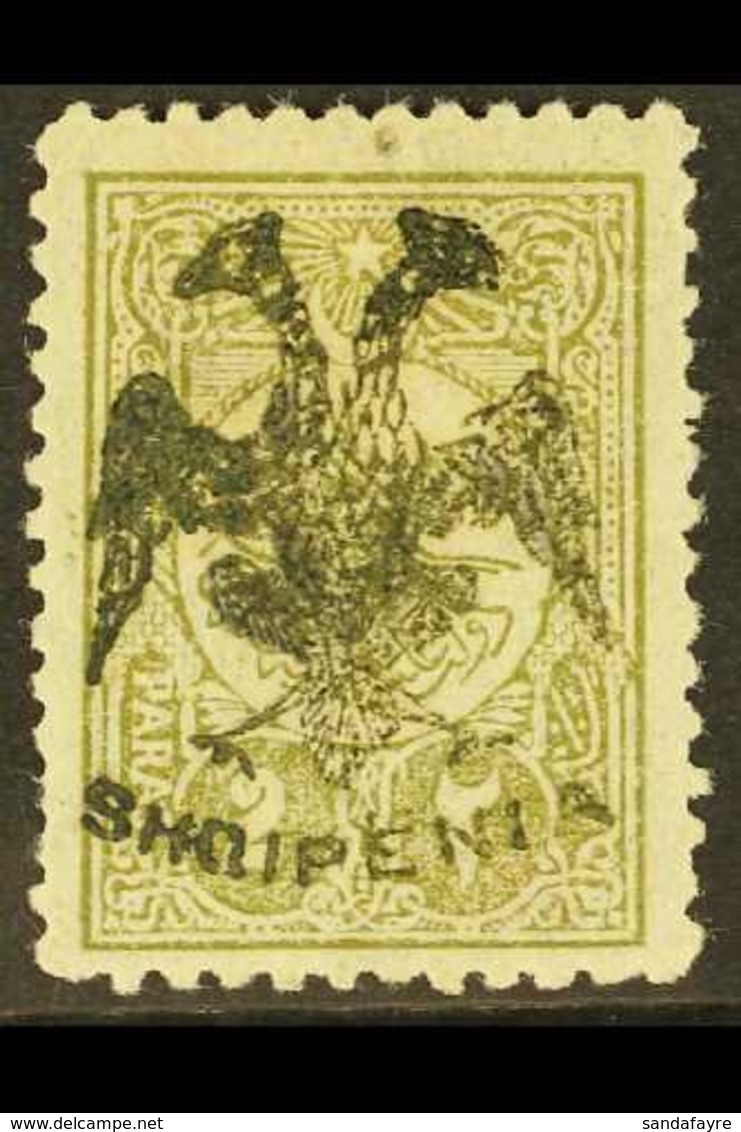 1913 2pa Olive Green Overprinted "Eagle" In Black, SG 3 (Mi 3), Fresh Mint, Couple Nibbed Perfs At Left. For More Images - Albanien
