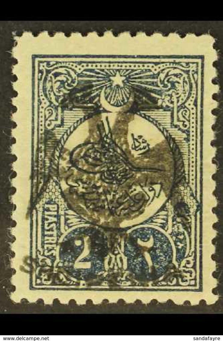 1913 2pi Blue-black, Overprinted "Eagle" In Black, SG 8 (Mi. 8), Very Fine Mint. Signed Diena. For More Images, Please V - Albania