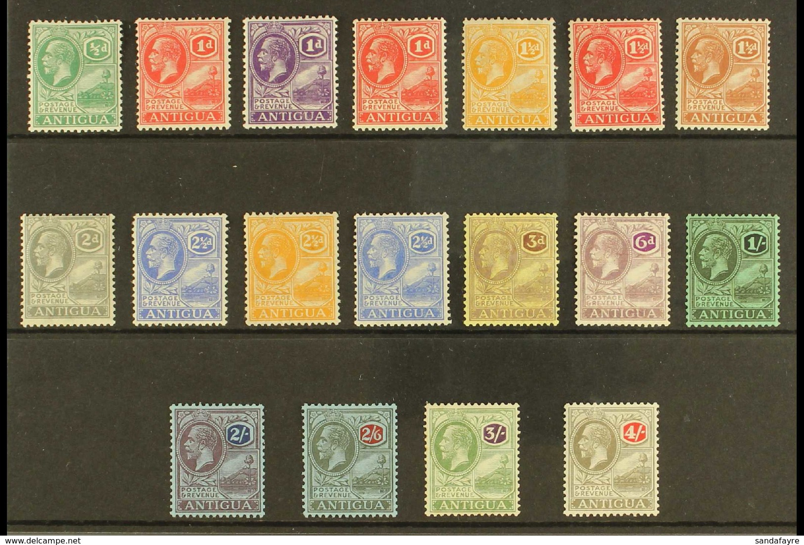 1921-29 Wmk Script CA Definitives Set Complete With The Additional Colours, SG 62/80, Very Fine Mint (the 3s With Small  - Andere & Zonder Classificatie