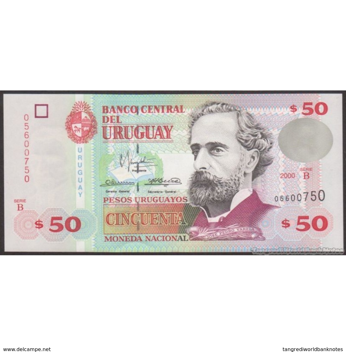 TWN - URUGUAY 75b - 50 Pesos Uruguayos 2000 Serie B UNC - Uruguay