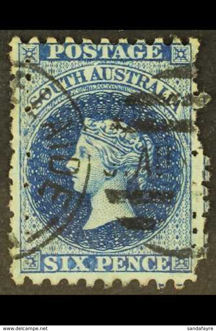 SOUTH AUSTRALIA 1870-73 6d Prussian Blue With DOUBLE VERTICAL PERFORATIONS On Both Sides, SG 105 Var, Fine Used, Fresh & - Andere & Zonder Classificatie