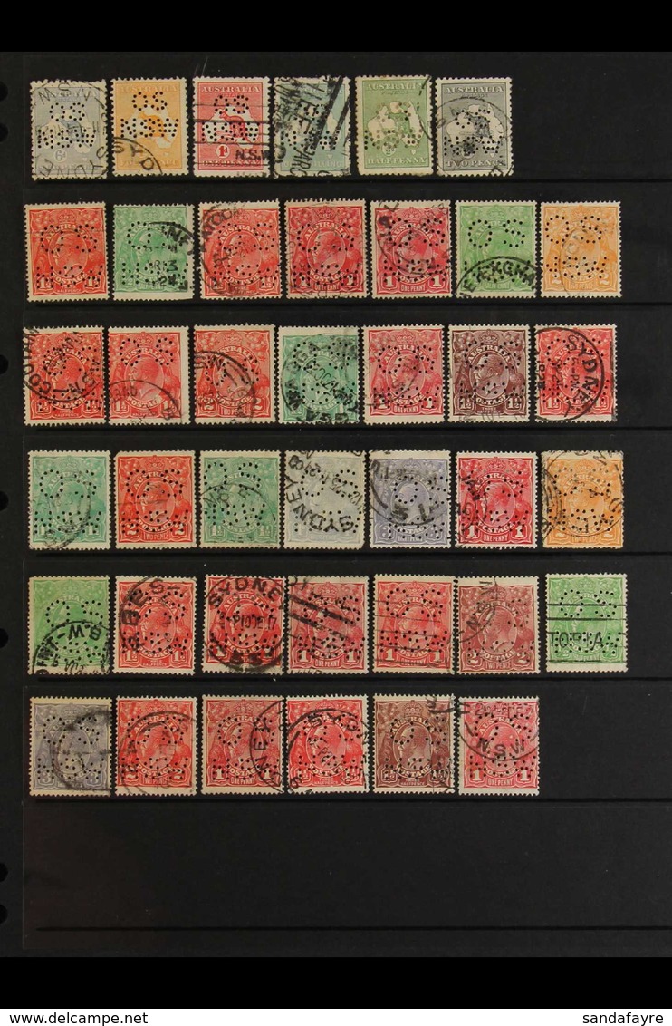 OFFICIAL STATE DEPARTMENTS PERFINS 1913-1985 Interesting Collection Of Used Stamps With Various Australian States Offici - Andere & Zonder Classificatie