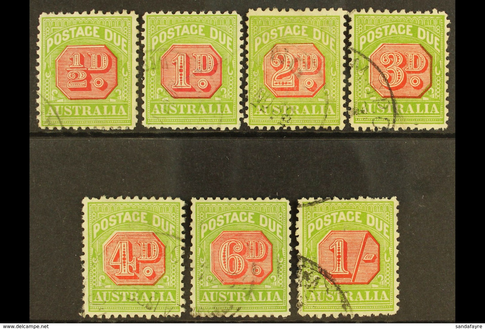 POSTAGE DUE 1931-36 Complete Perf 11 Set, SG D105/D111, Fine Used. (7 Stamps) For More Images, Please Visit Http://www.s - Other & Unclassified