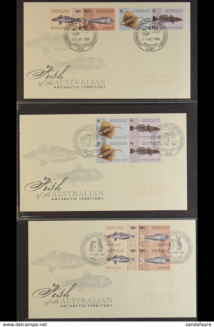 2006 FISH Collection Of Illustrated And Unaddressed First Day Covers Bearing "Fish Of The Australian Antarctic Territory - Sonstige & Ohne Zuordnung