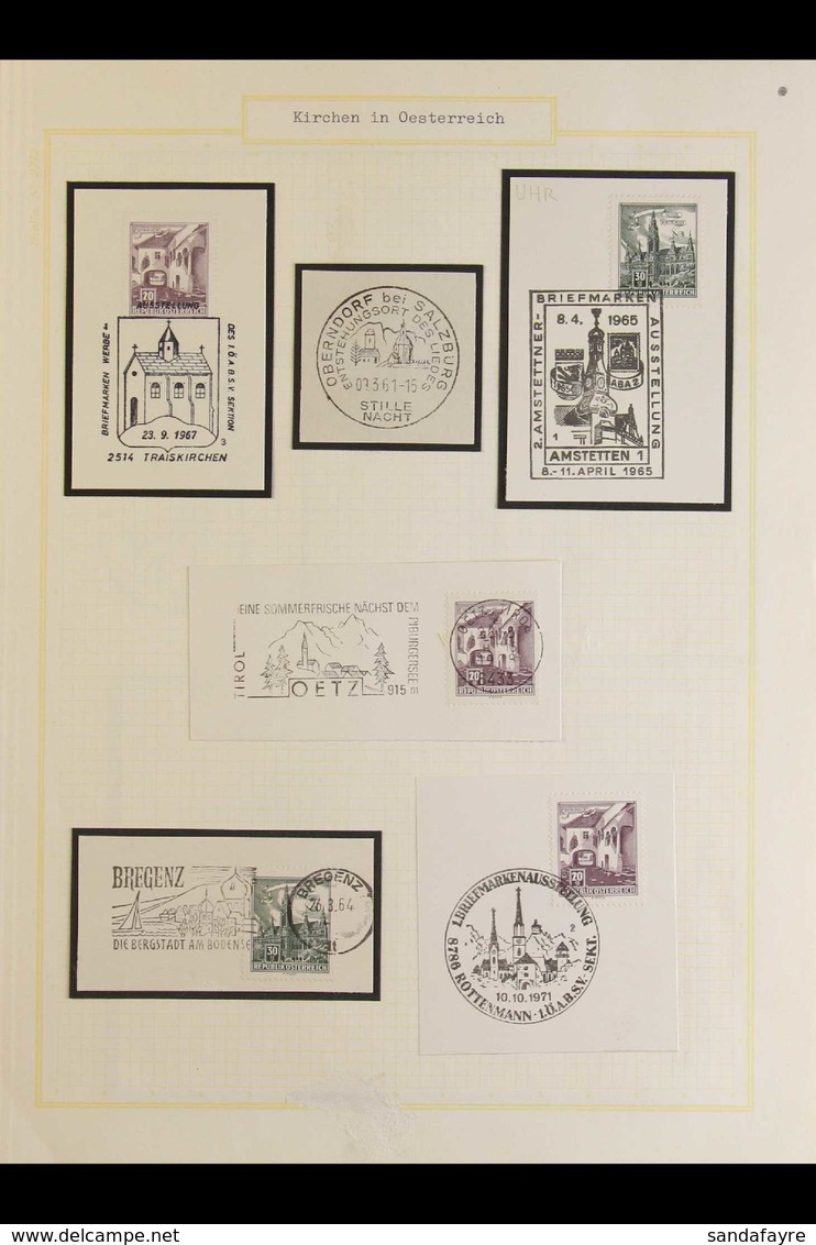 1960s-70s POSTMARK COLLECTION - CHURCHES An Interesting Collection Of Issues On Pieces & Postmarks, Each "on Piece" Issu - Sonstige & Ohne Zuordnung