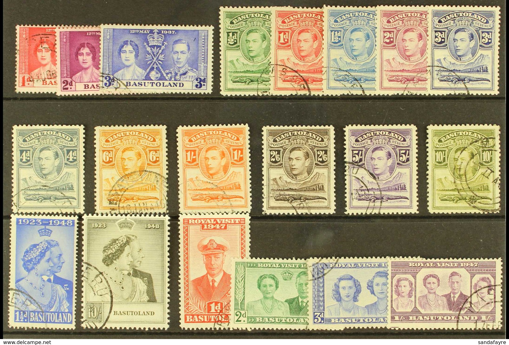 1937-48 KGVI USED SETS A Most Useful Selection Of Fine Used Sets Presented On A Stock Card, Includes 1937 Coronation, 19 - Other & Unclassified