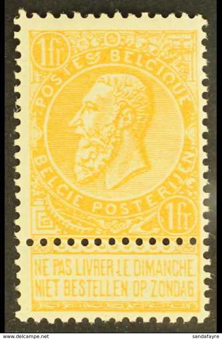 1893-1900 1f Orange King With Label (SG 90, Michel 69, COB 65a), Fine Never Hinged Mint, Very Fresh. For More Images, Pl - Autres & Non Classés