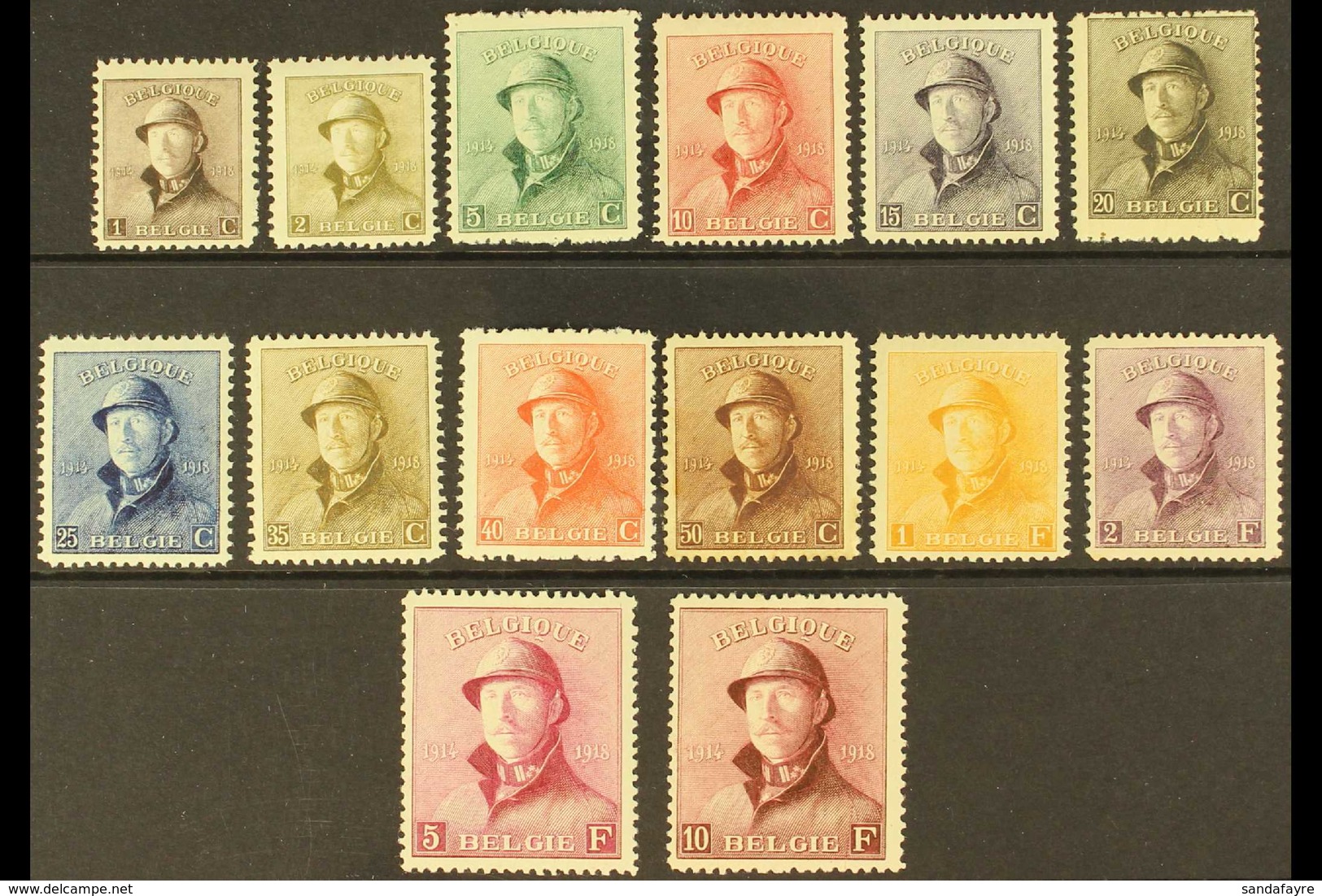 1919-20 KING ALBERT Complete Set (SG 237/50, Michel 145/58, COB 165/78, Scott 124/37), Fine Mint (low Values Mostly Neve - Andere & Zonder Classificatie