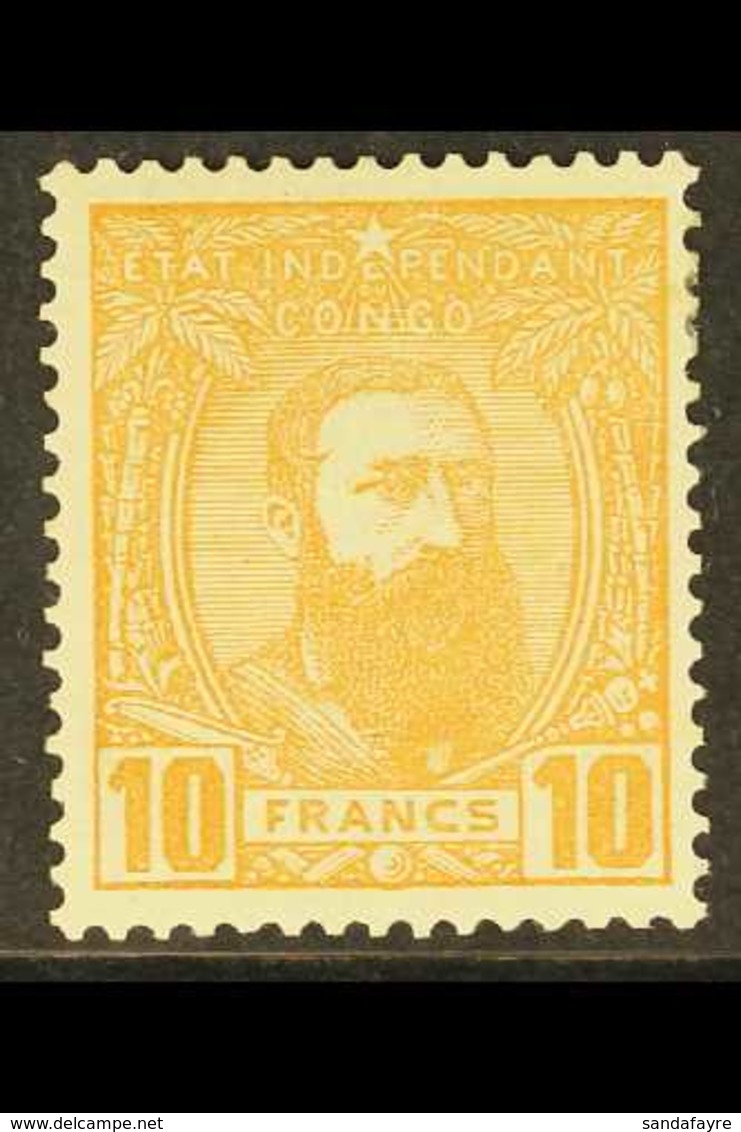 BELGIAN CONGO 1887-94 10f. Dull Orange, COB 13, Very Fine Mint With Good Centering For This, Expertised Three Times. For - Other & Unclassified