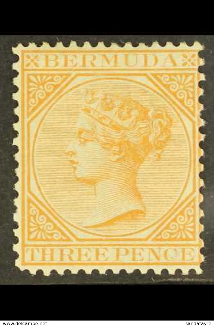 1865-1903 3d Yellow-buff Perf 14x12½, SG 10, Fine Mint, Very Fresh For More Images, Please Visit Http://www.sandafayre.c - Bermudes