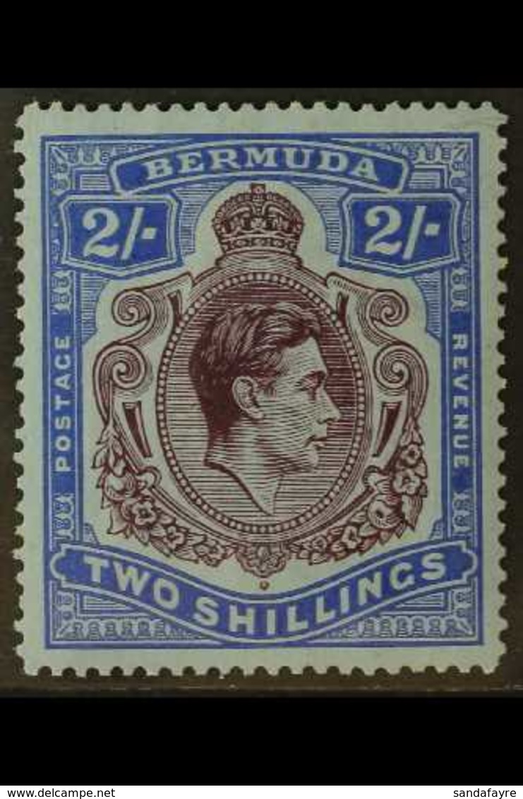 1938-53 2s Deep Purple & Ultramarine/grey Blue, SG 116, Never Hinged Mint, Usual Streaky Gum For More Images, Please Vis - Bermuda