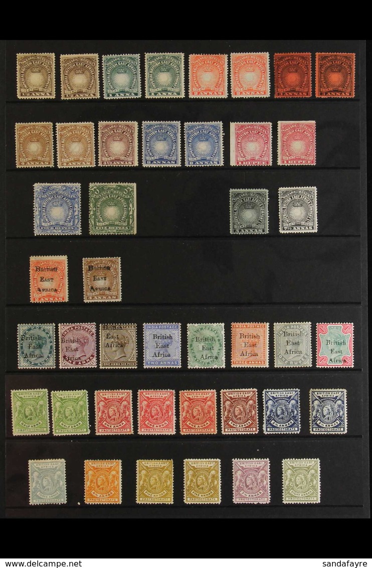 1890-1901 INTERESTING MINT COLLECTION Presented On A Trio Of Stock Pages & Includes 1890-95 "Light & Liberty" Shaded Ran - Afrique Orientale Britannique