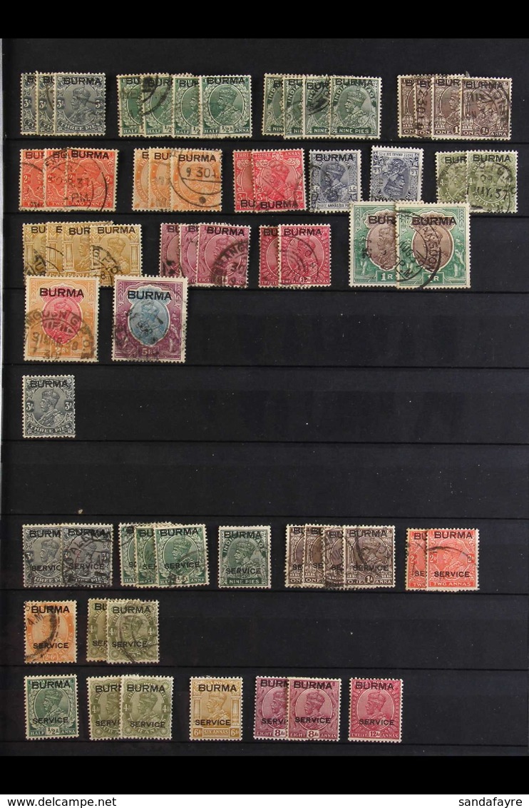 1937-1969 ATTRACTIVE COLLECTION In A Stockbook, Mint & Used Stamps With Light Duplication (often Both Mint & Used Exampl - Burma (...-1947)
