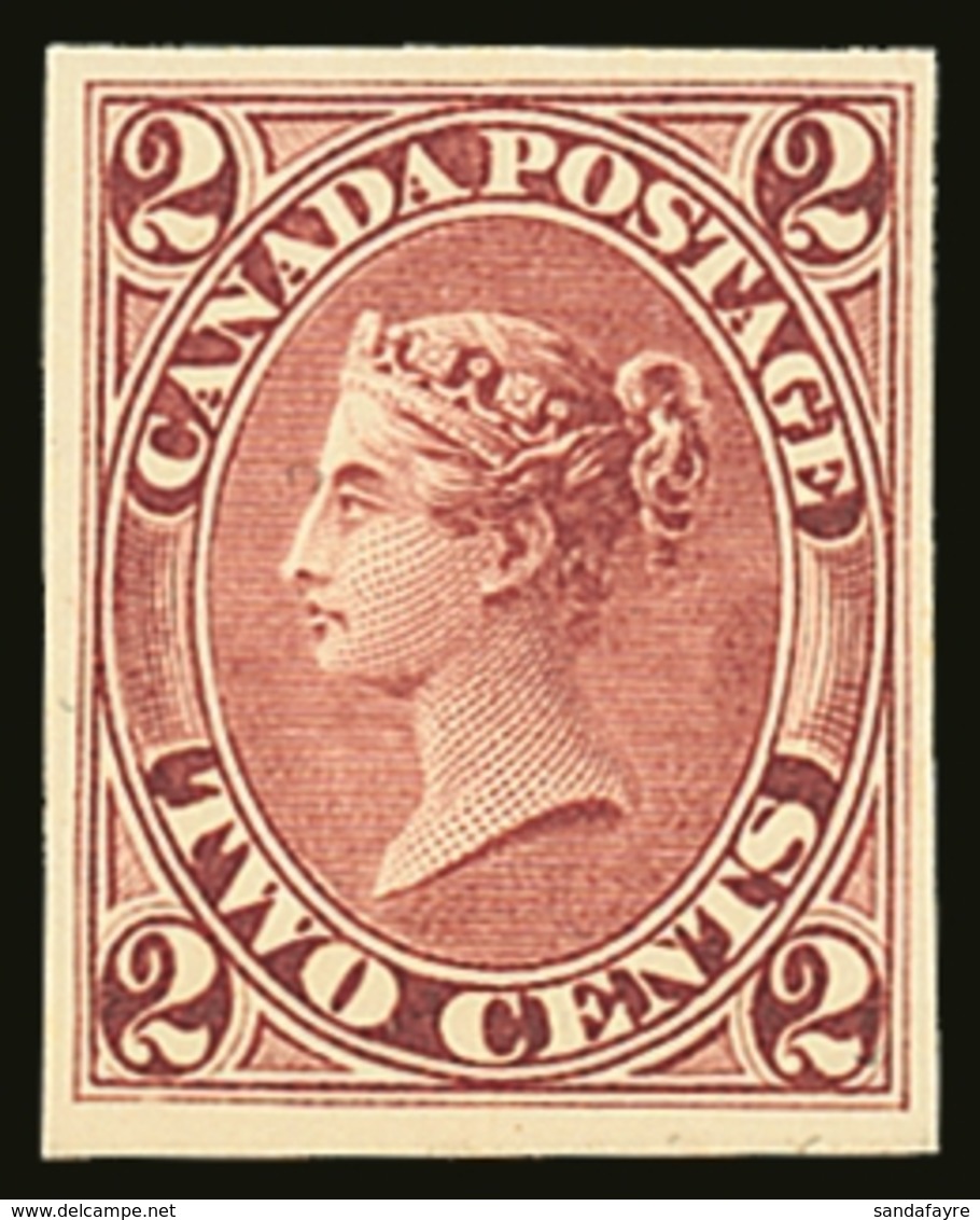 1864 2c Plate Proof In Dark Rose On Card, Uni 20TC, Very Fine And Fresh With Clear Margins All Round. For More Images, P - Other & Unclassified