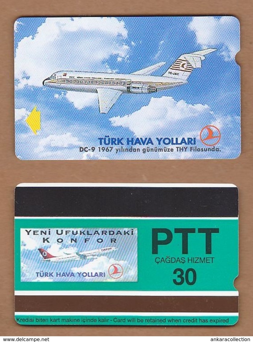 AC - TURK TELECOM PHONECARDS -  DOUGLAS DC - 9 30 CREDITS 19 APRIL 1994 - Avions