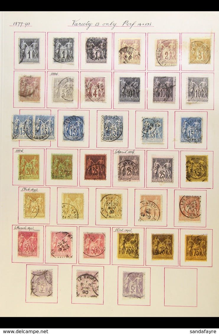 1876-1922 OLD TIME USED COLLECTION CAT €3000+ A Most Useful Old Time Collection Presented On Album Pages That Includes 1 - Other & Unclassified