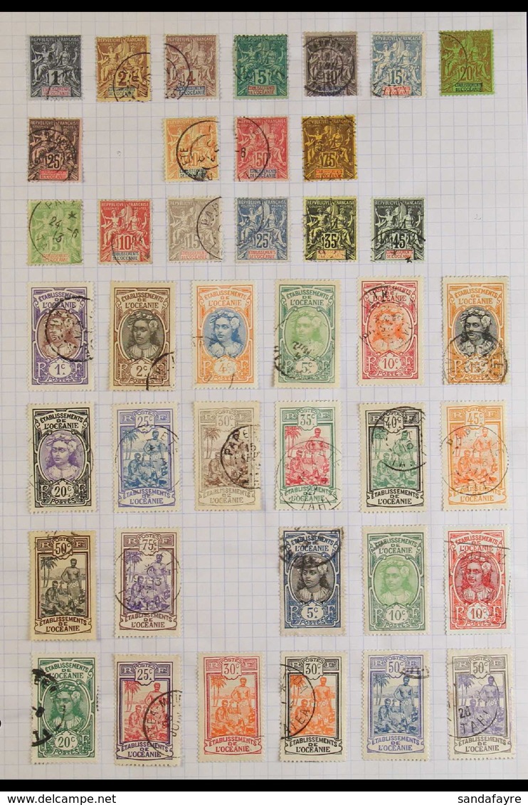 OCEANIC SETTLEMENTS 1892-1956 All Different FINE USED Collection On Pages. Note 1892 "Tablet" Most Values To 75c Includi - Sonstige & Ohne Zuordnung