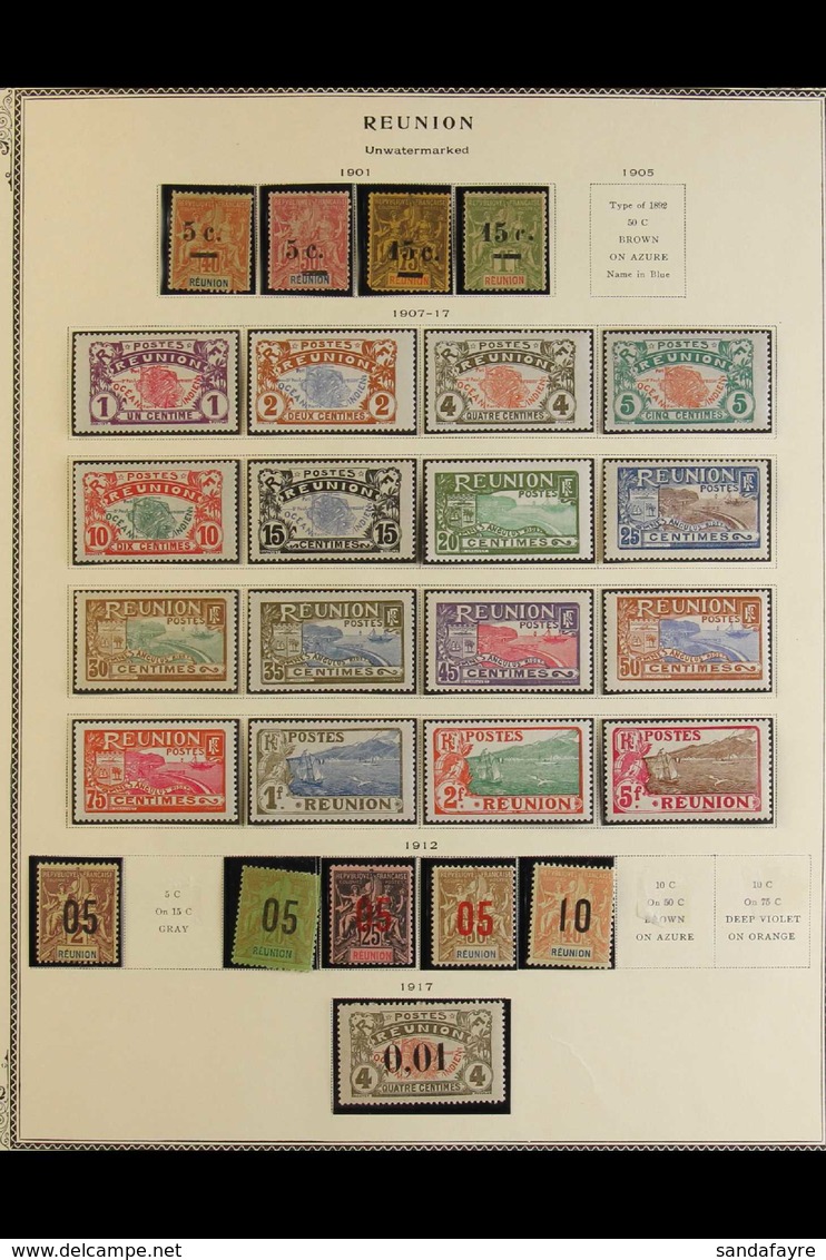 REUNION 1901-1974 MINT / NHM POSTAL ISSUES COLLECTION (No Airs). A Mostly, Never Hinged Mint Collection Presented In Mou - Other & Unclassified