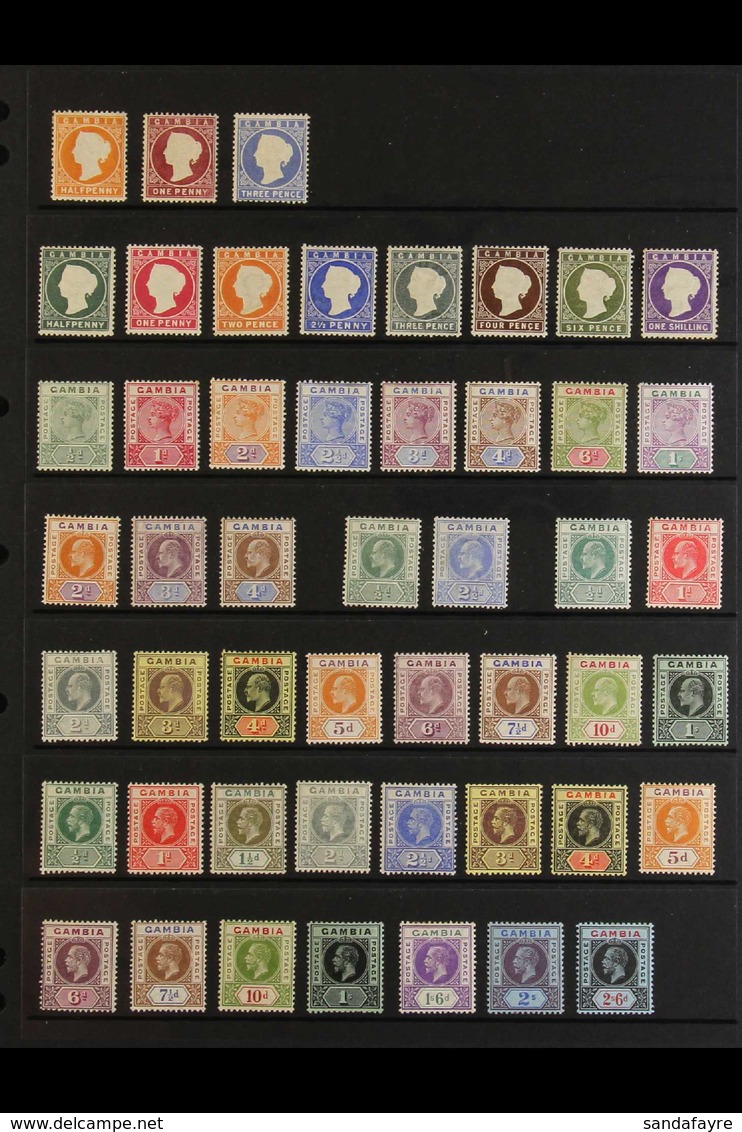 1880-1922 MINT COLLECTION All Different, Mostly Fine Condition. With 1880-81 (CC Upright) ½d, 1d And 3d; 1886-93 (CA Sid - Gambia (...-1964)