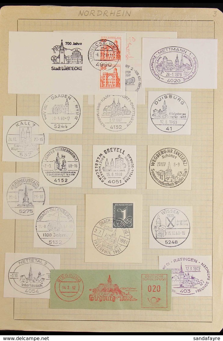 CHURCHES IN POSTMARKS COLLECTION An Extensive 1950's To 1980's Collection On A Thick Pile Of Album Pages, Hundreds Of Sp - Other & Unclassified