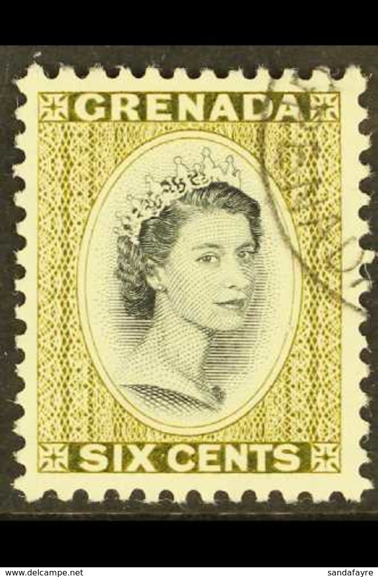 1966 6c Black And Olive-green, Block Watermark, SG 218, Very Fine Cds Used.  For More Images, Please Visit Http://www.sa - Grenada (...-1974)