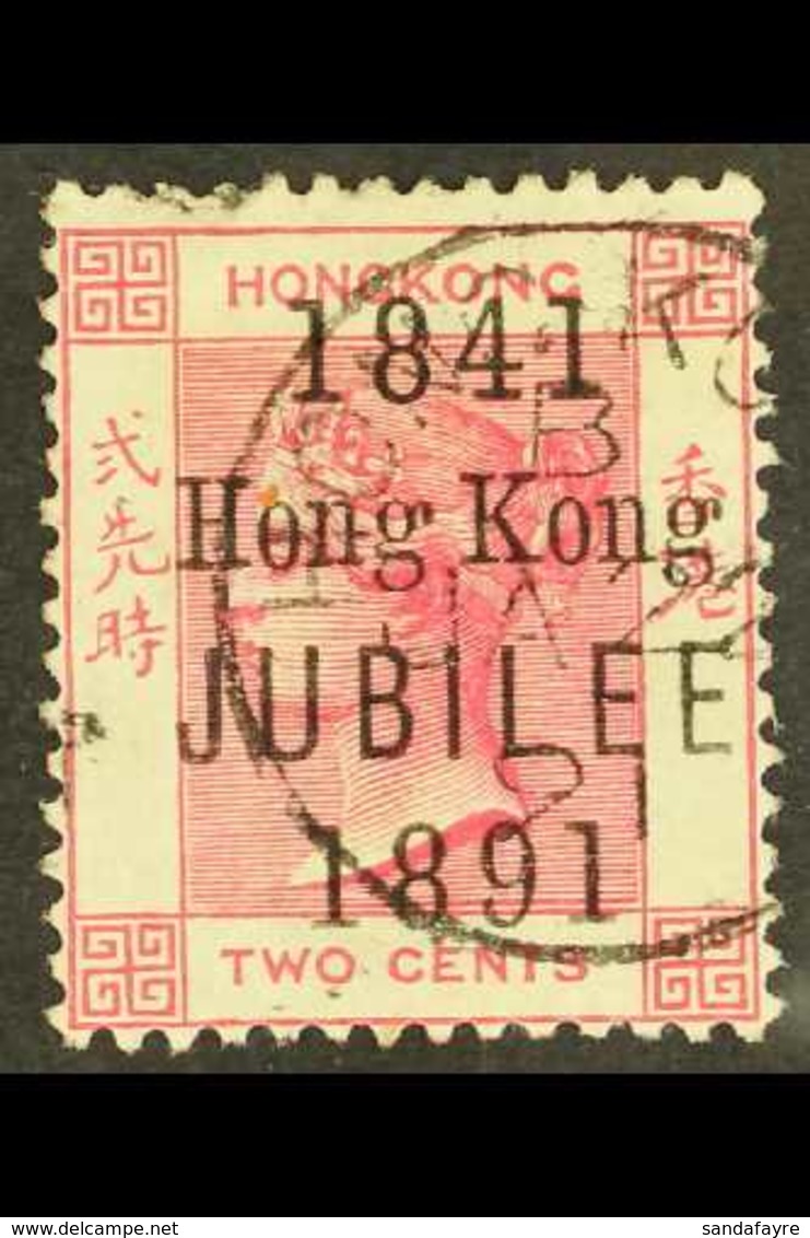 1891 2c Carmine " Hong Kong Jubilee" Overprinted, SG 51, Fine Cds Used. For More Images, Please Visit Http://www.sandafa - Altri & Non Classificati